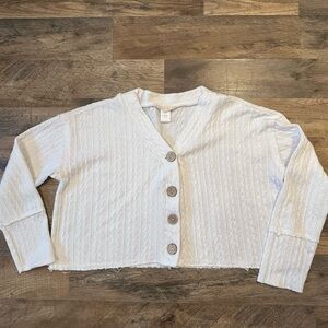 Altar'd State Cream Button-Up Cardigan